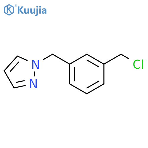 1H-Pyrazole, 1-[[3-(chloromethyl)phenyl]methyl]- structure