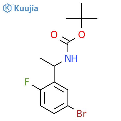 tert-butyl N-1-(5-bromo-2-fluorophenyl)ethylcarbamate structure