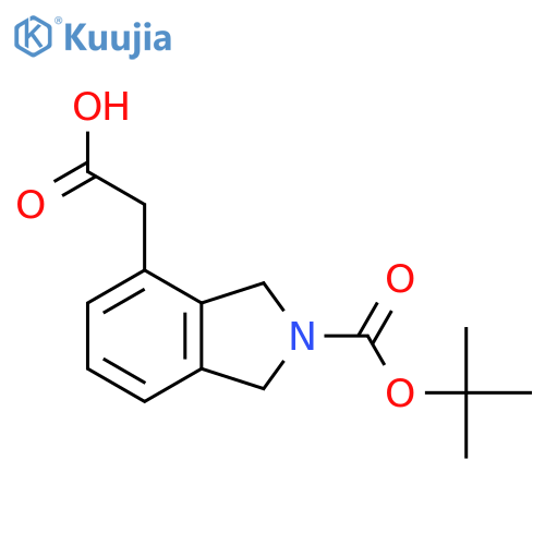 2-{2-(tert-butoxy)carbonyl-2,3-dihydro-1H-isoindol-4-yl}acetic acid structure