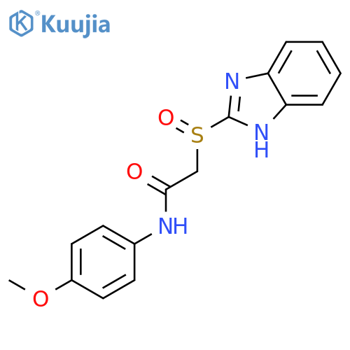 2-(1H-Benzimidazole-2-sulfinyl)-N-(4-methoxyphenyl)acetamide structure