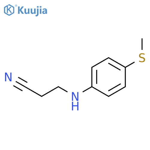 Propanenitrile, 3-[[4-(methylthio)phenyl]amino]- structure