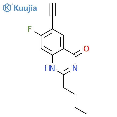 4(1H)-Quinazolinone, 2-butyl-6-ethynyl-7-fluoro- structure