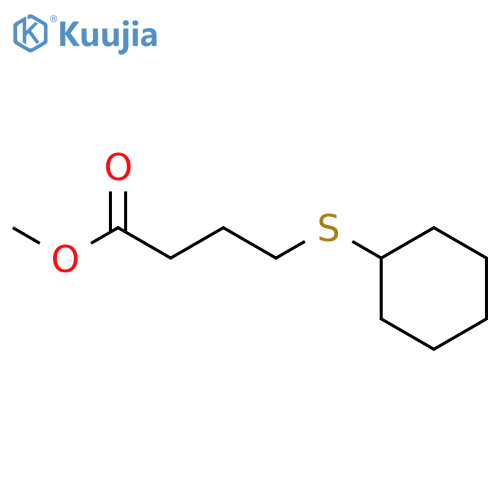 Butanoic acid, 4-(cyclohexylthio)-, methyl ester structure