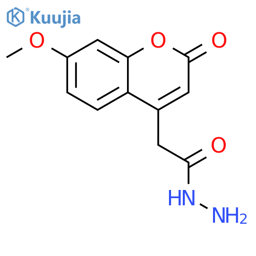 2H-1-Benzopyran-4-acetic acid, 7-methoxy-2-oxo-, hydrazide structure