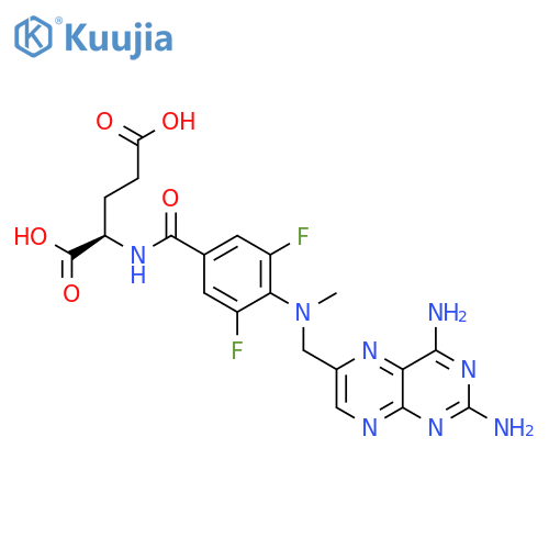 D-Glutamic acid,N-[4-[[(2,4-diamino-6-pteridinyl)methyl]methylamino]-3,5-difluorobenzoyl]-(9CI) structure