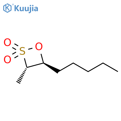 1,2-Oxathietane, 3-methyl-4-pentyl-, 2,2-dioxide, trans- structure