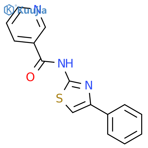 3-Pyridinecarboxamide,N-(4-phenyl-2-thiazolyl)- structure