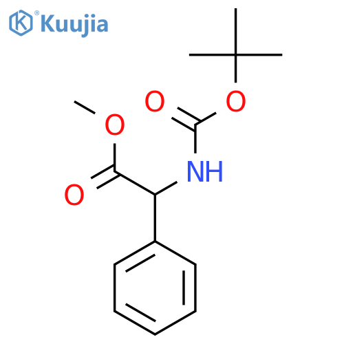 Methyl 2-(tert-butoxycarbonylamino)-2-phenylacetate structure