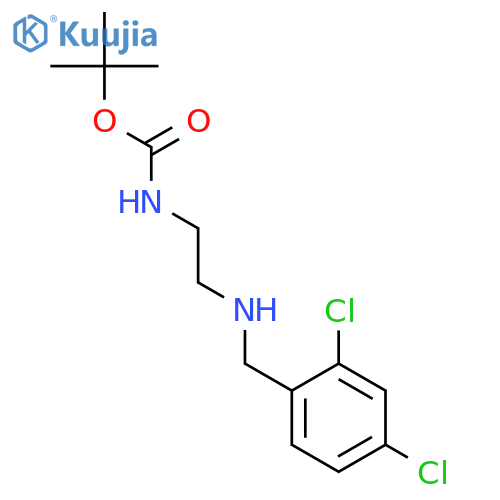 tert-Butyl (2-((2,4-dichlorobenzyl)amino)ethyl)carbamate structure