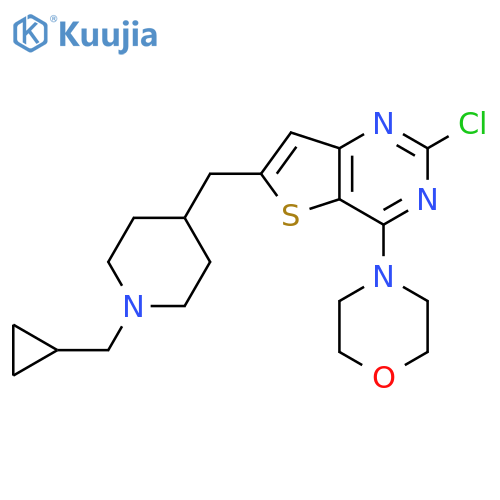 4-(2-Chloro-6-((1-(cyclopropylmethyl)piperidin-4-yl)methyl)thieno3,2-dpyrimidin-4-yl)morpholine structure