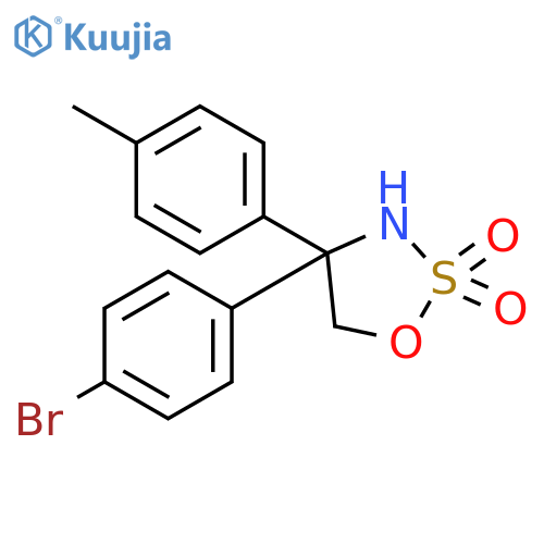 1,2,3-Oxathiazolidine, 4-(4-bromophenyl)-4-(4-methylphenyl)-, 2,2-dioxide, (4S)- structure