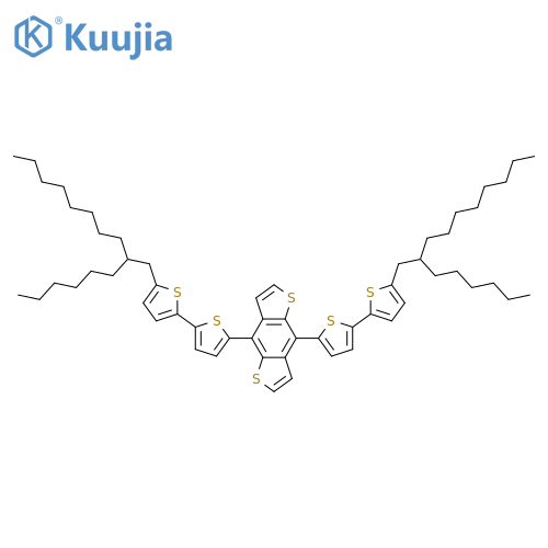 Benzo[1,2-b:4,5-b']dithiophene, 4,8-bis[5'-(2-hexyldecyl)[2,2'-bithiophen]-5-yl]- structure