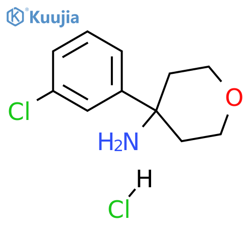 4-(3-Chlorophenyl)oxan-4-amine hydrochloride structure