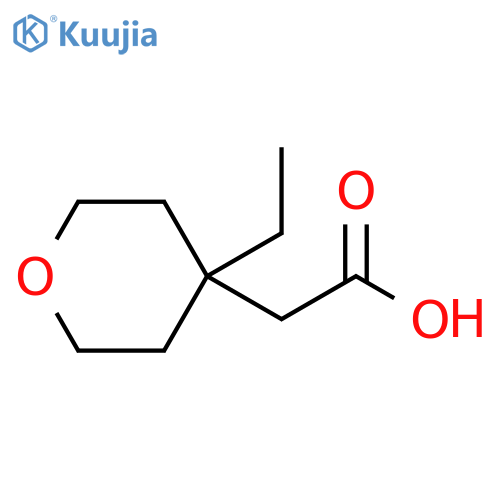 2-(4-ethyloxan-4-yl)acetic acid structure
