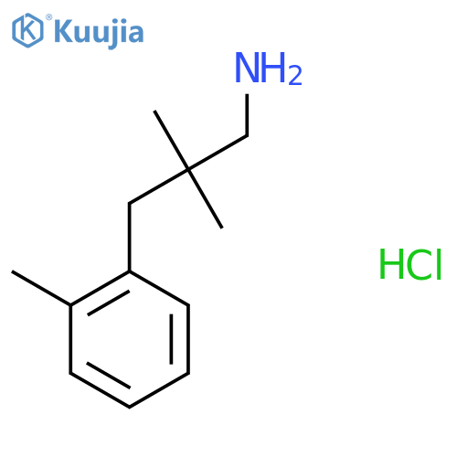 2,2-dimethyl-3-(2-methylphenyl)propan-1-amine hydrochloride structure