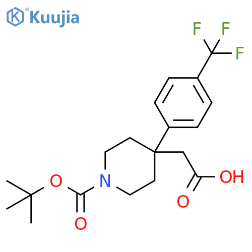 2-1-(tert-Butoxycarbonyl)-4-[4-(trifluoromethyl)phenyl]piperidin-4-ylacetic structure