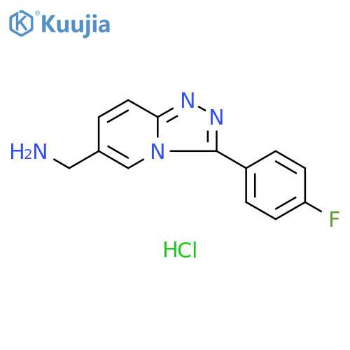 [3-(4-Fluorophenyl)-[1,2,4]triazolo[4,3-a]pyridin-6-yl]methanamine hydrochloride structure