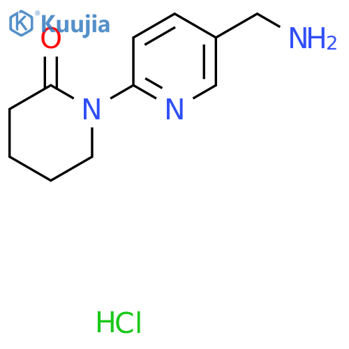 1-[5-(Aminomethyl)pyridin-2-yl]piperidin-2-one hydrochloride structure