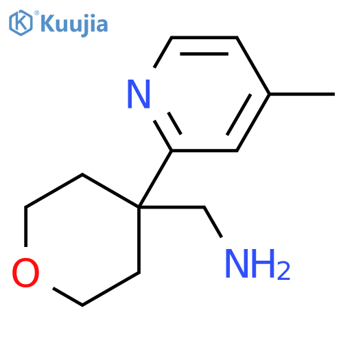 [4-(4-Methylpyridin-2-yl)oxan-4-yl]methanamine structure
