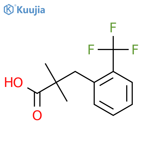 2,2-dimethyl-3-2-(trifluoromethyl)phenylpropanoic acid structure