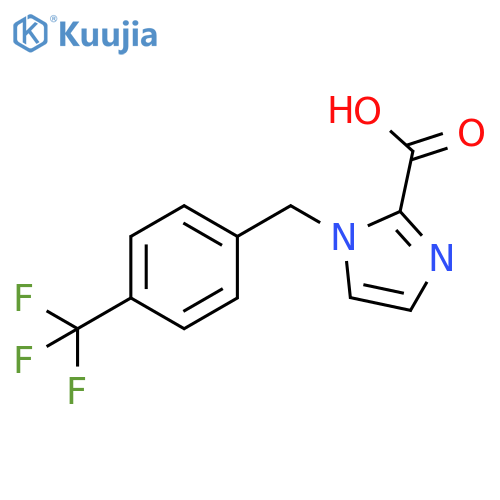 1-[4-(Trifluoromethyl)benzyl]-1H-imidazole-2-carboxylic acid structure