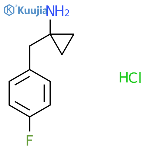 1-(4-fluorophenyl)methylcyclopropan-1-amine hydrochloride structure