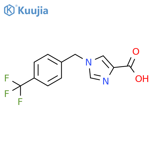 1-[4-(Trifluoromethyl)benzyl]-1H-imidazole-4-carboxylic acid structure