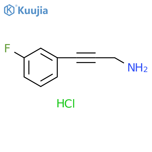 3-(3-fluorophenyl)prop-2-yn-1-amine hydrochloride structure