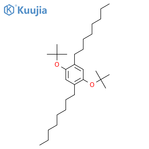Benzene, 1,4-bis(1,1-dimethylethoxy)-2,5-dioctyl- structure