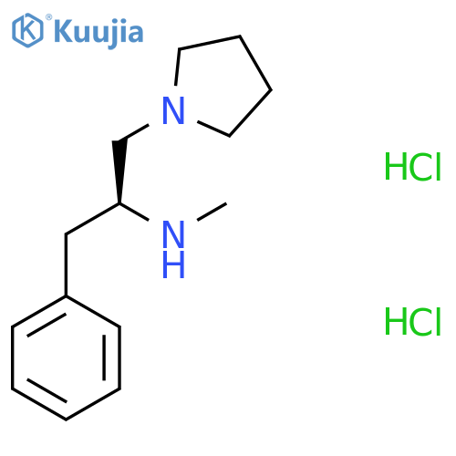 (S)-Methyl-(2-phenyl-1-pyrrolidin-1-ylmethyl-ethyl)-amine 2 Hydrochloric Acid Salt structure