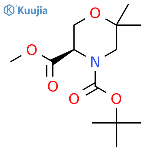 Methyl (R)-4-boc-6,6-dimethyl-morpholine-3-carboxylate structure