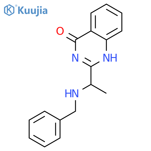 4(1H)-Quinazolinone, 2-[1-[(phenylmethyl)amino]ethyl]- structure