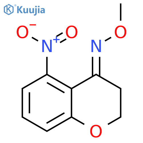 4H-1-Benzopyran-4-one, 2,3-dihydro-5-nitro-, O-methyloxime, (4E)- structure