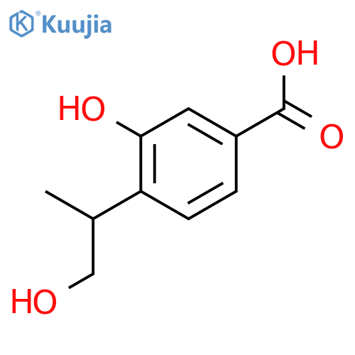 3-hydroxy-4-(2-hydroxy-1-methylethyl)benzoic acid structure