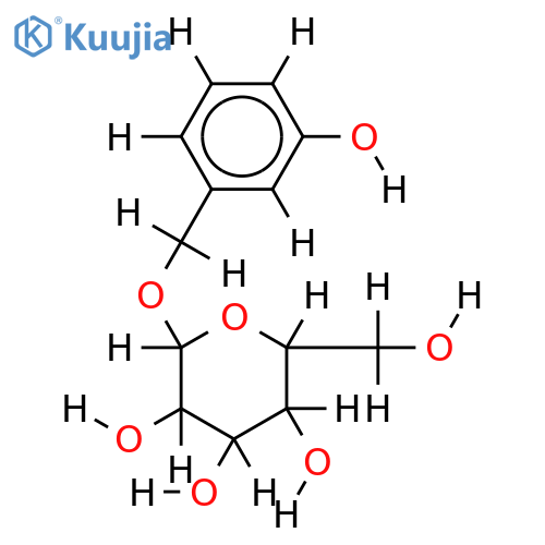 3-hydroxybenzyl 1-O-beta-D-glucopyranoside structure