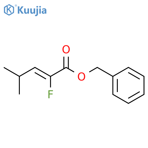 2-Pentenoic acid, 2-fluoro-4-methyl-, phenylmethyl ester, (Z)- structure