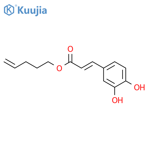 2-Propenoic acid, 3-(3,4-dihydroxyphenyl)-, 4-pentenyl ester structure