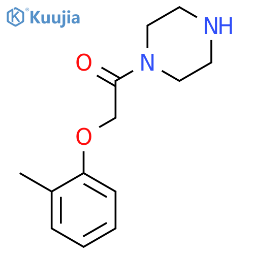 2-(2-methylphenoxy)-1-(piperazin-1-yl)ethan-1-one structure