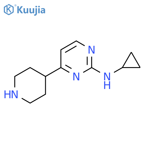 N-Cyclopropyl-4-(4-piperidinyl)-2-pyriMidinaMine structure