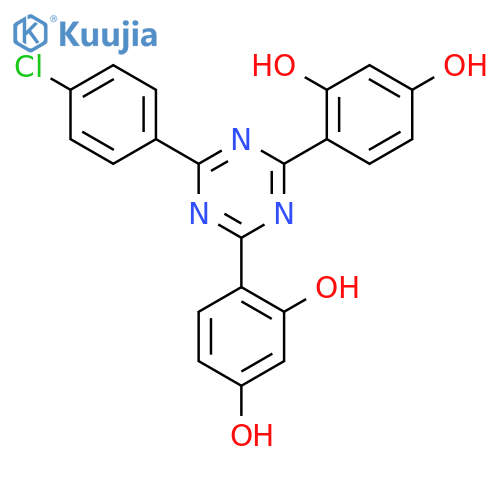 1,3-Benzenediol, 4,4'-[6-(4-chlorophenyl)-1,3,5-triazine-2,4-diyl]bis- structure