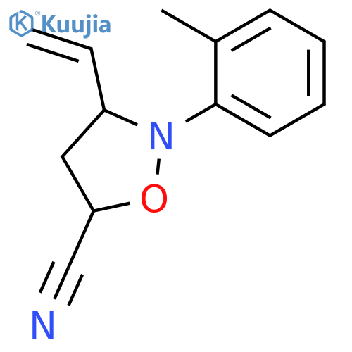 5-Isoxazolidinecarbonitrile, 3-ethenyl-2-(2-methylphenyl)- structure