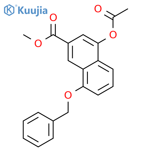 2-Naphthalenecarboxylic acid, 4-(acetyloxy)-8-(phenylmethoxy)-, methylester structure