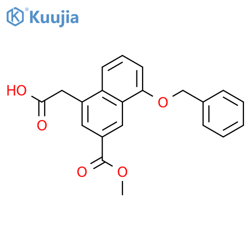1-Naphthaleneacetic acid, 3-(methoxycarbonyl)-5-(phenylmethoxy)- structure
