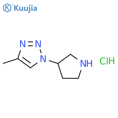 1H-1,2,3-Triazole, 4-methyl-1-(3-pyrrolidinyl)-, hydrochloride structure