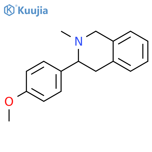 Isoquinoline, 1,2,3,4-tetrahydro-3-(4-methoxyphenyl)-2-methyl- structure