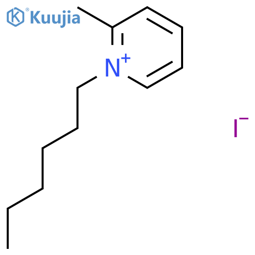 Pyridinium, 1-hexyl-2-methyl-, iodide structure