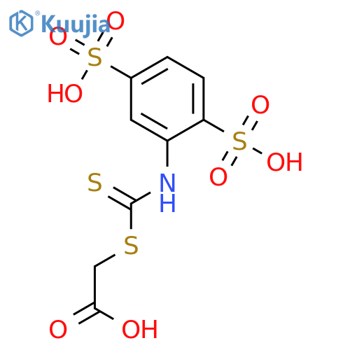 {[(2,5-Disulfophenyl)carbamothioyl]sulfanyl}acetic acid structure