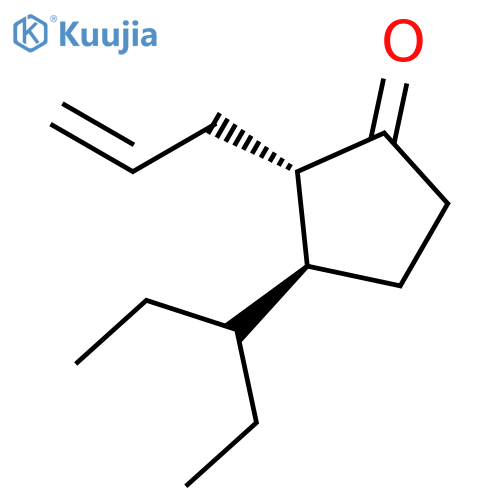 Cyclopentanone, 3-(1-ethylpropyl)-2-(2-propenyl)-, trans- structure