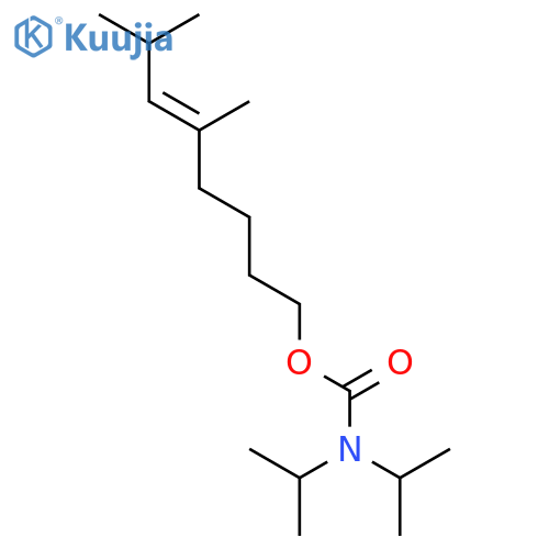 Carbamic acid, N,N-bis(1-methylethyl)-, (5Z)-5,7-dimethyl-5-octen-1-yl ester structure