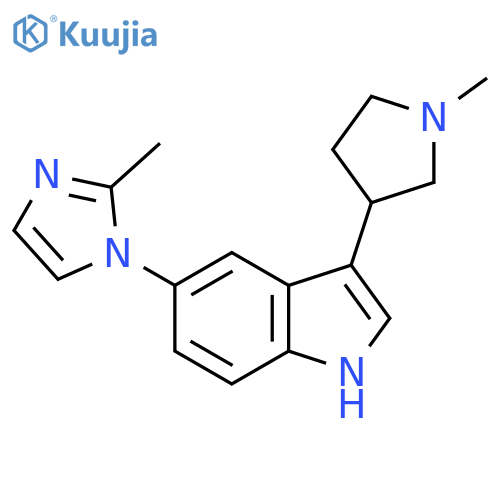 1H-Indole, 5-(2-methyl-1H-imidazol-1-yl)-3-(1-methyl-3-pyrrolidinyl)- structure